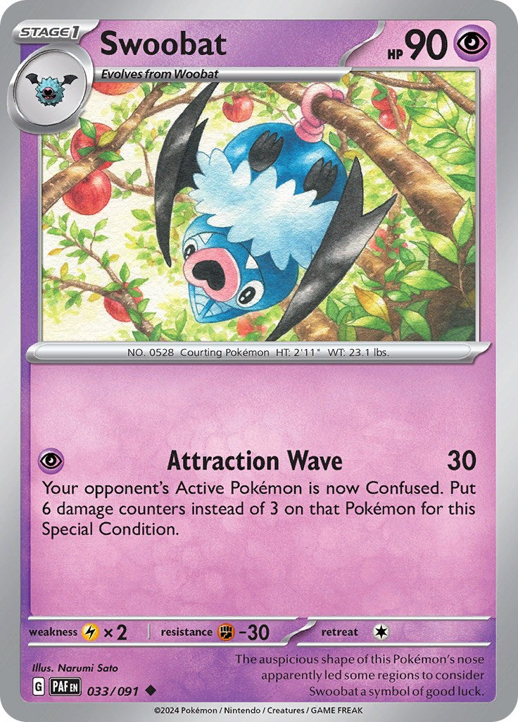 Swoobat - 033/091 - (SV: Paldean Fates)