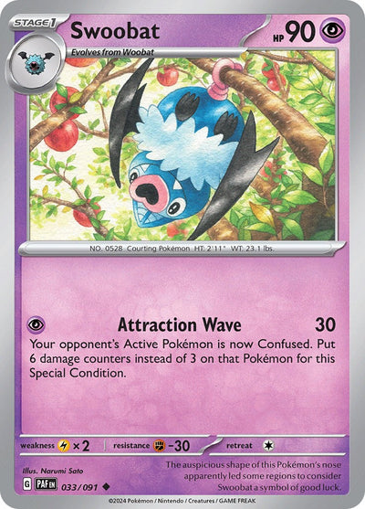 Swoobat - 033/091 - (SV: Paldean Fates)