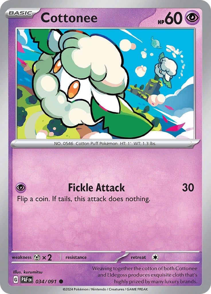 Cottonee - 034/091 - (SV: Paldean Fates)