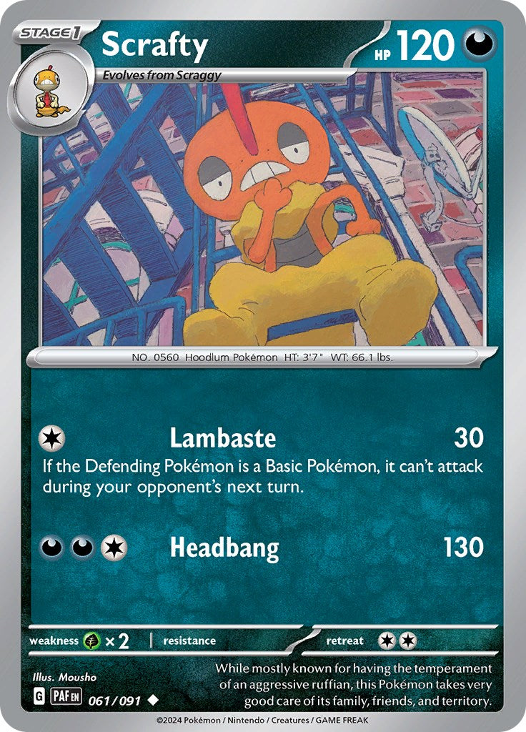 Scrafty - 061/091 - (SV: Paldean Fates)