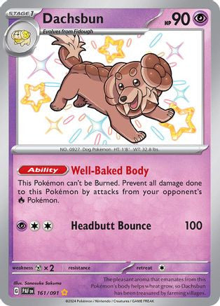 Dachsbun 161 Sv Paldean Fates Holofoil