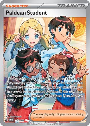 Paldean Student (230/091) - SV Paldean Fates Holofoil