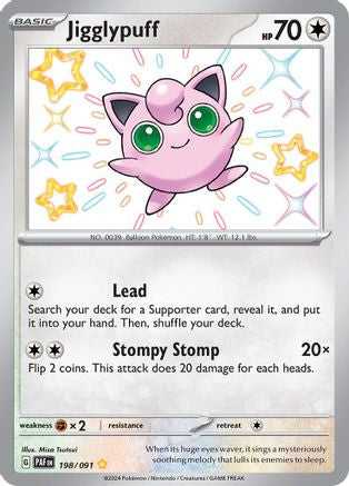 Jigglypuff 198 Sv Paldean Fates Holofoil