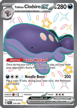 Paldean Clodsire ex (219/091) - SV Paldean Fates Holofoil