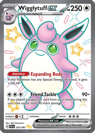 Wigglytuff ex (222/091) - SV Paldean Fates Holofoil