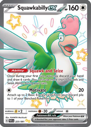 Squawkabilly ex (223/091) - SV Paldean Fates Holofoil