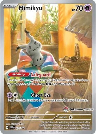 Mimikyu Pokemon Center Exclusive Svp075 Sv Scarlet Violet Promo Cards Holofoil