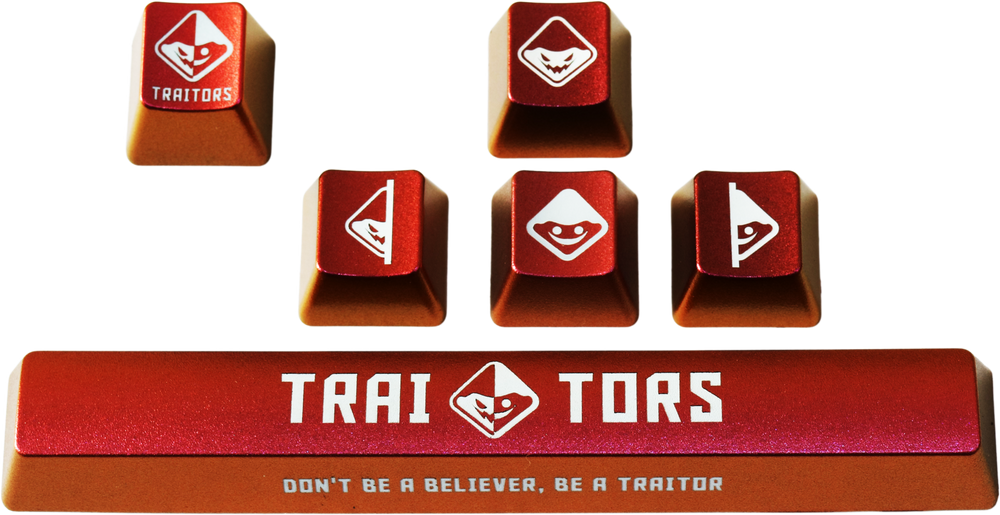 Traitors Classic Colorshifting Backlit 6 Key OEM Profile Laser Engraved ABS Keycap Set