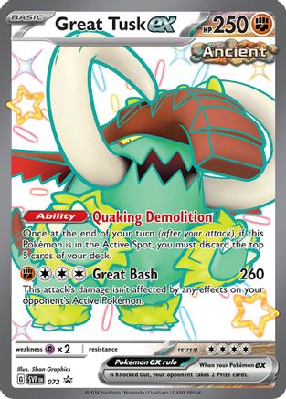 Great Tusk ex (72) - SV Scarlet & Violet Promo Cards Holofoil
