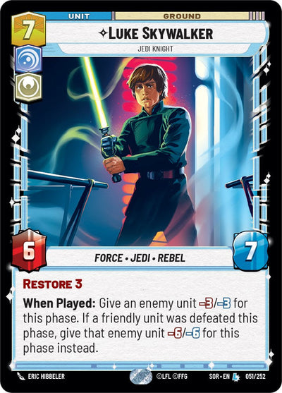 Luke Skywalker - Jedi Knight - 051/252 - (Spark of Rebellion)