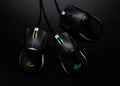 Ducky Black & White Feather Mouse (Huano Blue Microswitch)