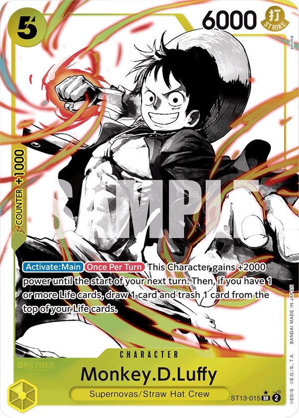 Monkey.D.Luffy (015) (Parallel) - ST13-015 - (Ultra Deck: The Three Brothers)