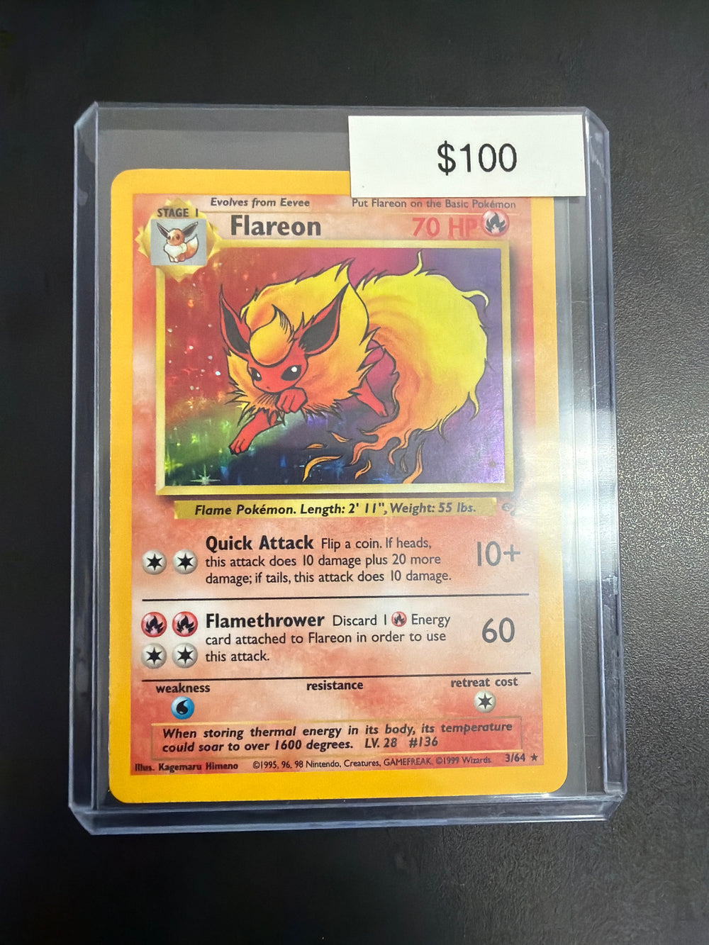 Pokemon Flareon Jungle 3/64 NM