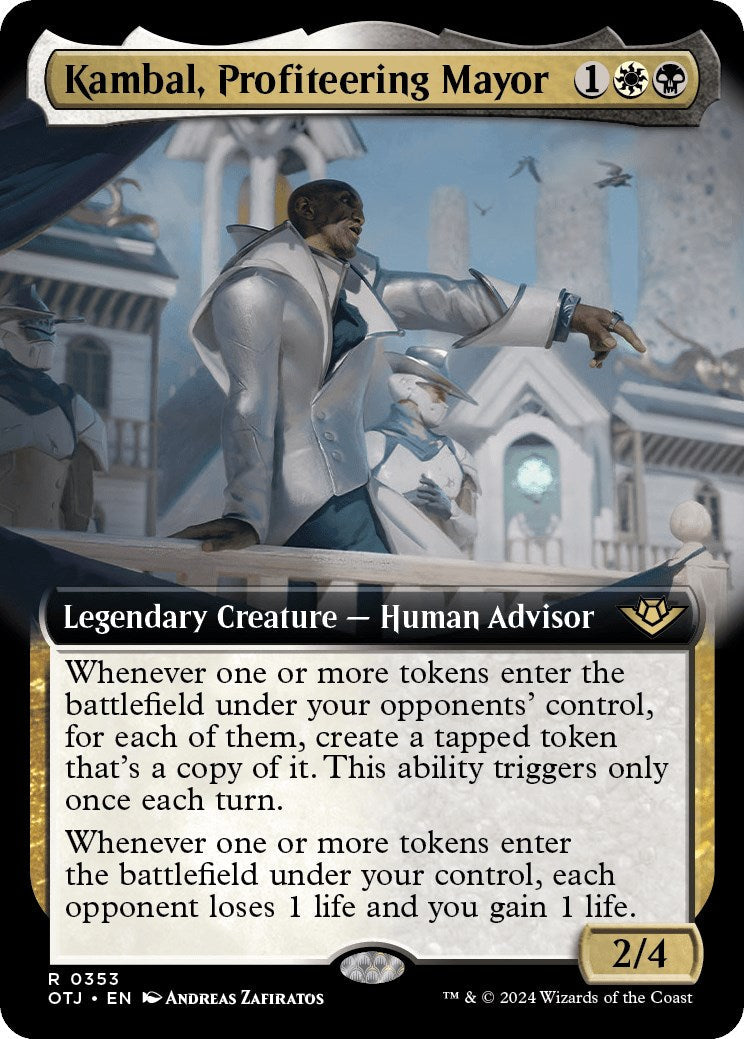 Kambal, Profiteering Mayor (Extended Art) - 353 - (Outlaws of Thunder Junction)