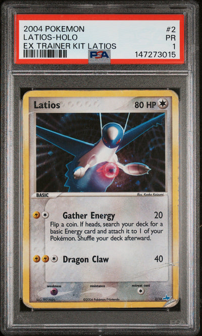 Latios Holo PSA 1 2004 Pokemon EX Trainer Kit Latios #2 POP 12