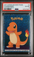 Charmander Sticker Holo PSA 6 2001 Dunkin Boomer Pokemon Stickers #4