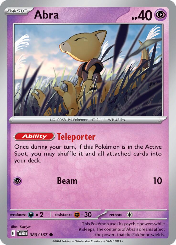 Abra - 080/167 - (SV06: Twilight Masquerade)