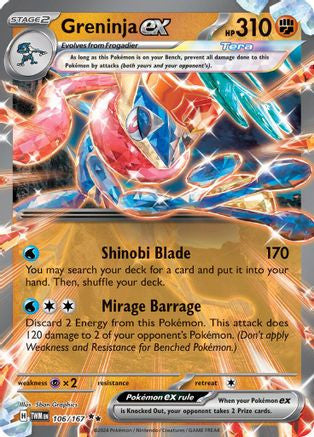 Greninja Ex 106 Sv06 Twilight Masquerade Holofoil