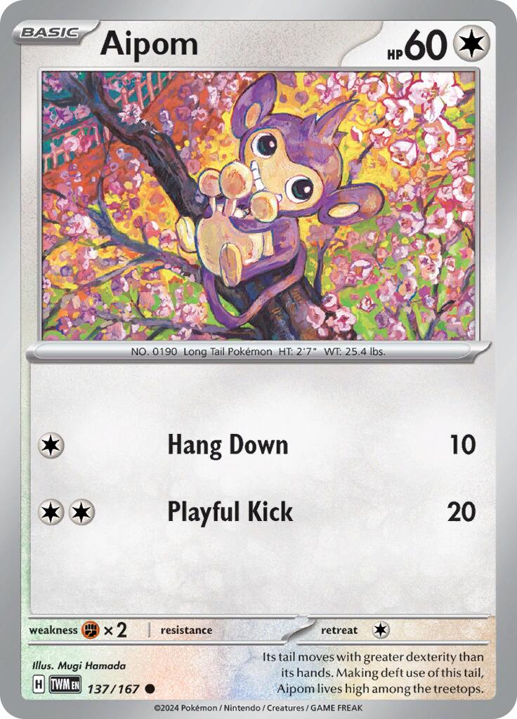 Aipom - 137/167 - (SV06: Twilight Masquerade)