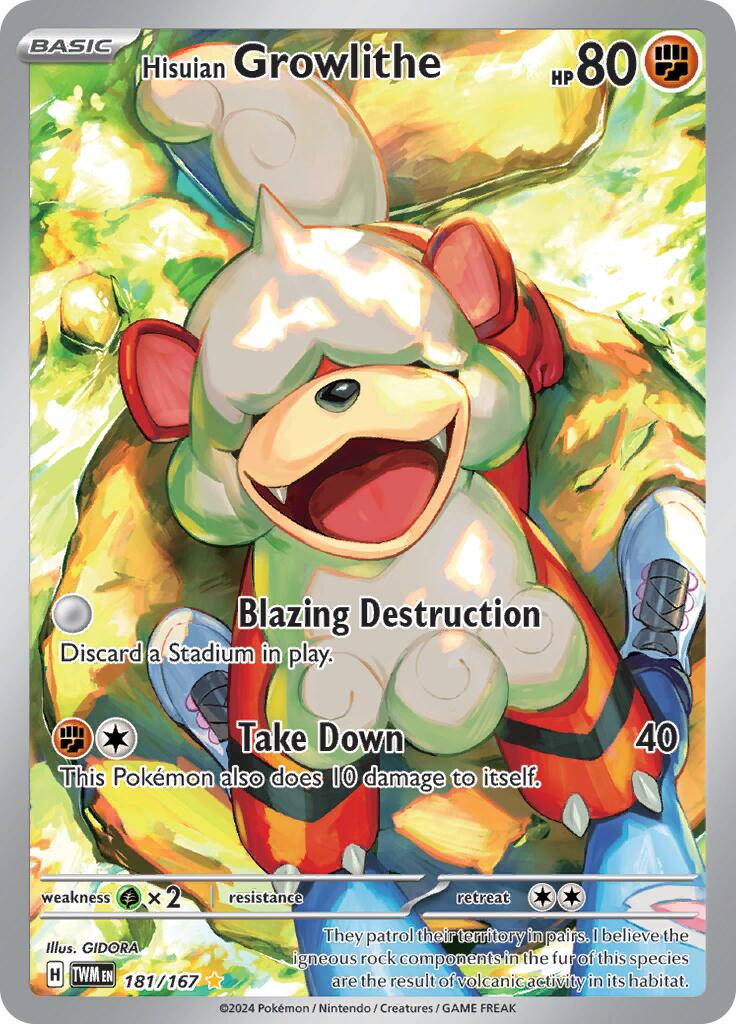 Hisuian Growlithe - 181/167 - 181/167 - (SV06: Twilight Masquerade)