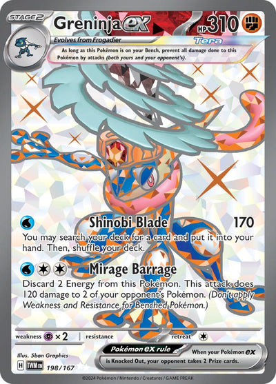Greninja ex - 198/167 - (SV06: Twilight Masquerade)
