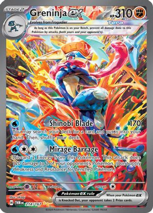 Greninja Ex 214 Sv06 Twilight Masquerade Holofoil Lp