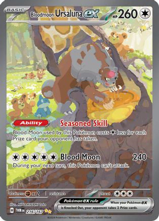 Bloodmoon Ursaluna Ex 216 Sv06 Twilight Masquerade Holofoil