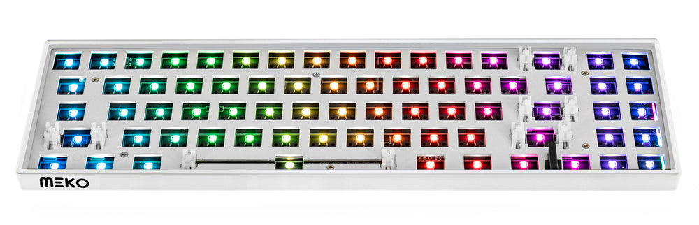 Meko Push White 65% Hotswap Bluetooth RGB Double Shot ABS Mechanical Keyboard