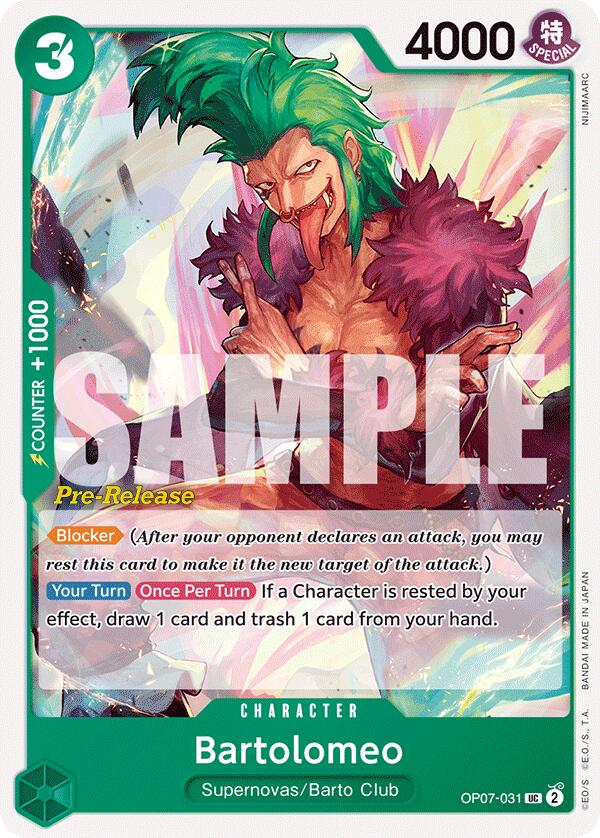 Bartolomeo - OP07-031 - (500 Years in the Future Pre-Release Cards)