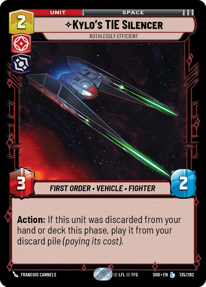 Kylo's TIE Silencer - Ruthlessly Efficient - 135/262 - (Shadows of the Galaxy)