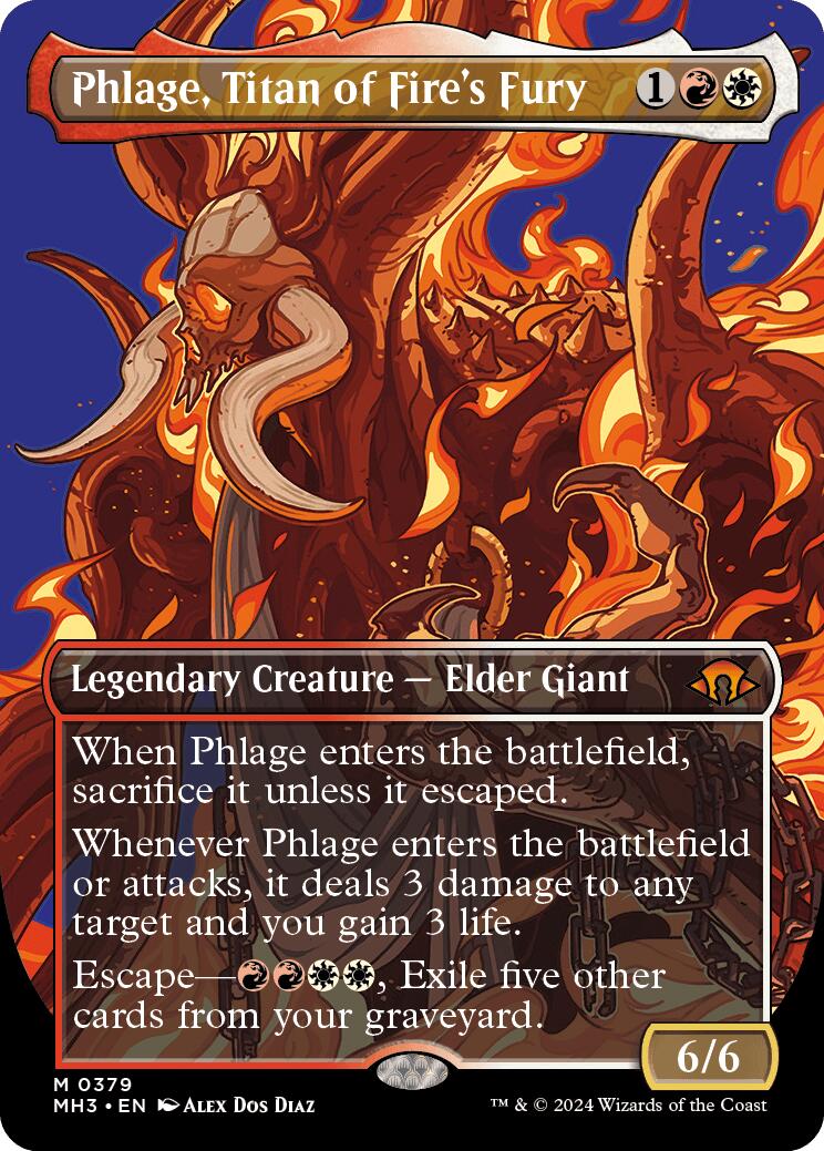 Phlage, Titan of Fire's Fury (Borderless) - 379 - (Modern Horizons 3)