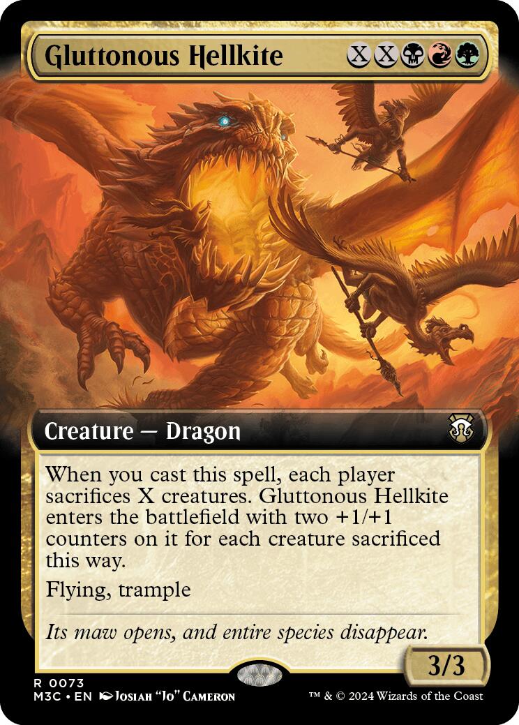 Gluttonous Hellkite (Extended Art) - 73 - (Commander: Modern Horizons 3)