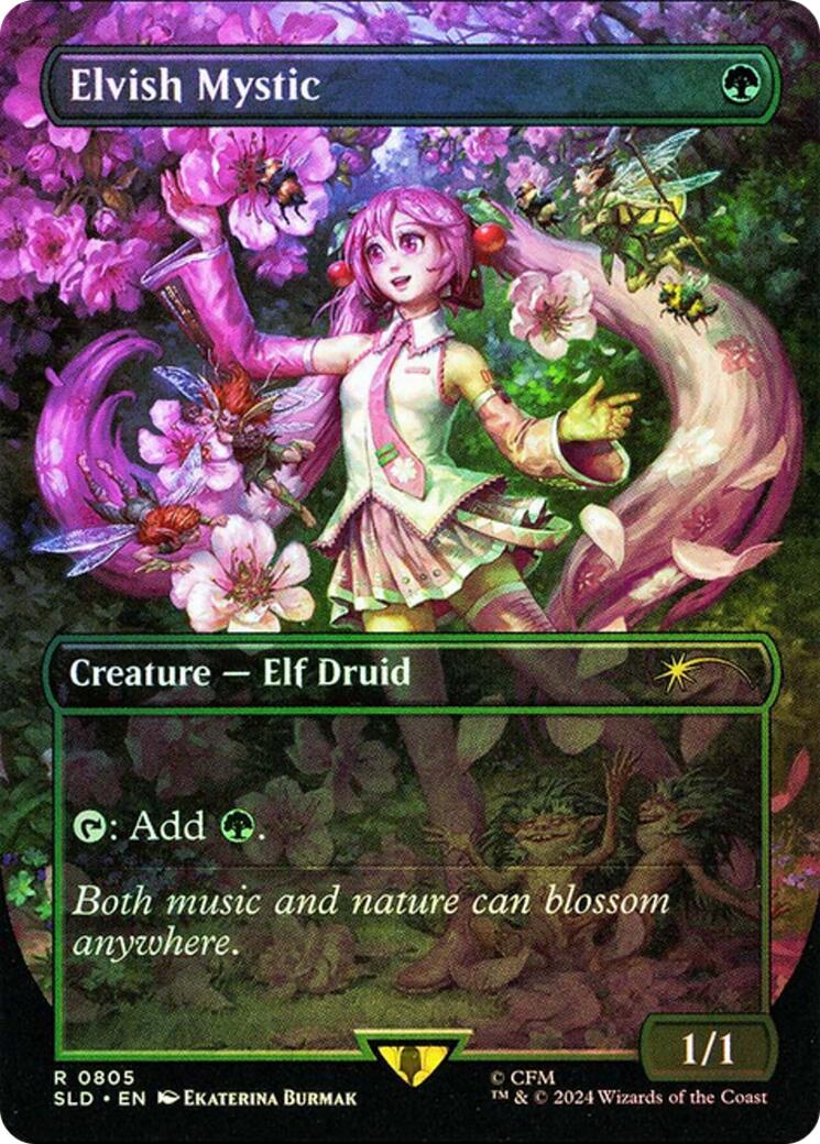 Elvish Mystic (0805) (Rainbow Foil) - 805 - (Secret Lair Drop Series)