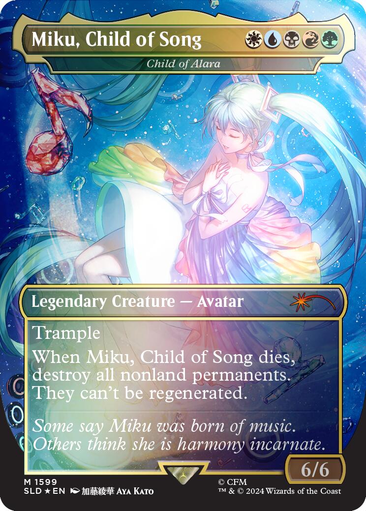 Miku, Child of Song - Child of Alara (Rainbow Foil) - 1599 - (Secret Lair Drop Series)