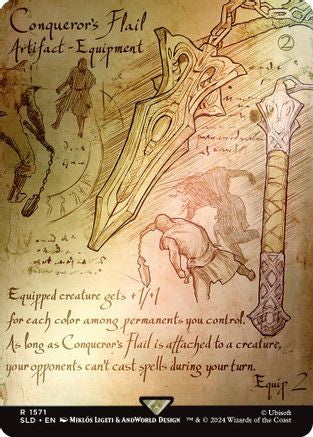 Conqueror's Flail (Rainbow Foil) (SLD-1571) - Secret Lair Drop Series Foil
