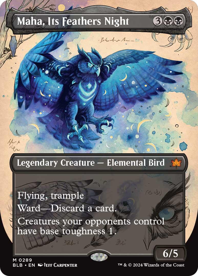 Maha, Its Feathers Night (Borderless) - 289 - (Bloomburrow)