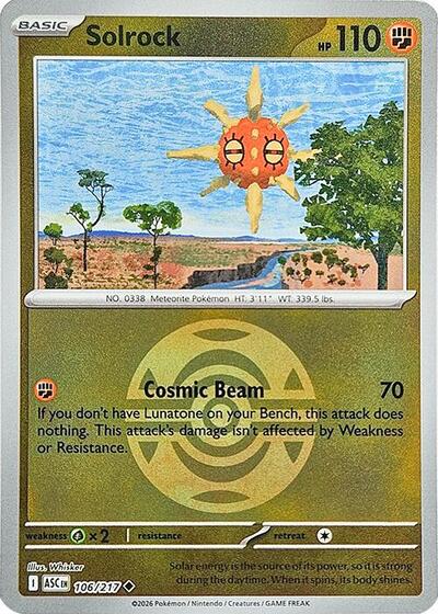 Solrock - Dusk Ball - 106/217 - Uncommon [me025-106] [Reverse Holo]