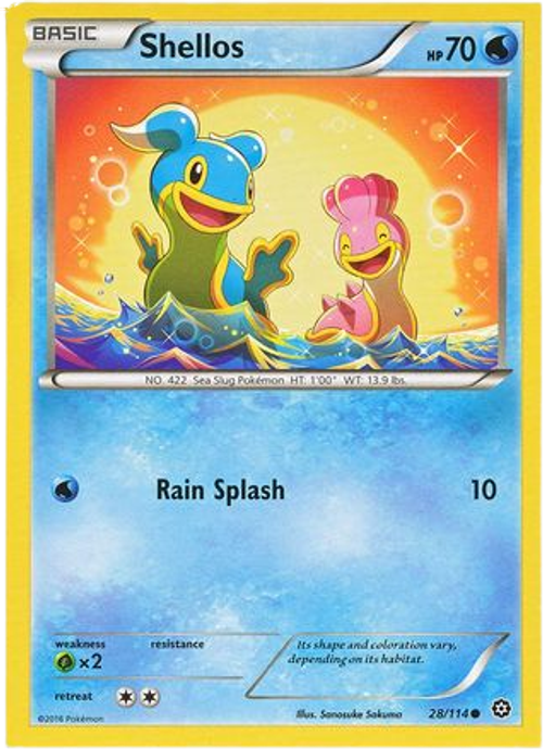 Shellos (28/114) [Square Cut Misprint] XY Steam Siege