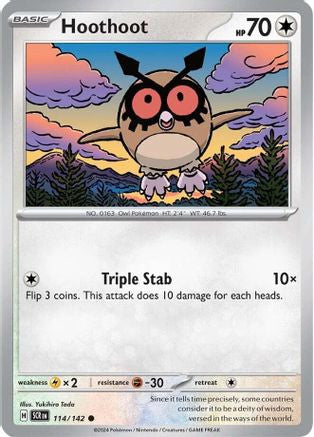 Hoothoot 114 Sv07 Stellar Crown Reverse Holofoil