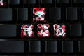 Traitors Sakura Kuro 6 Key OEM Profile Dye Sub Keycap Set