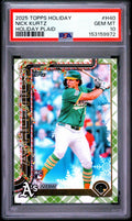 2025 Topps Holiday Nick Kurtz #H40 Holiday Plaid PSA 10