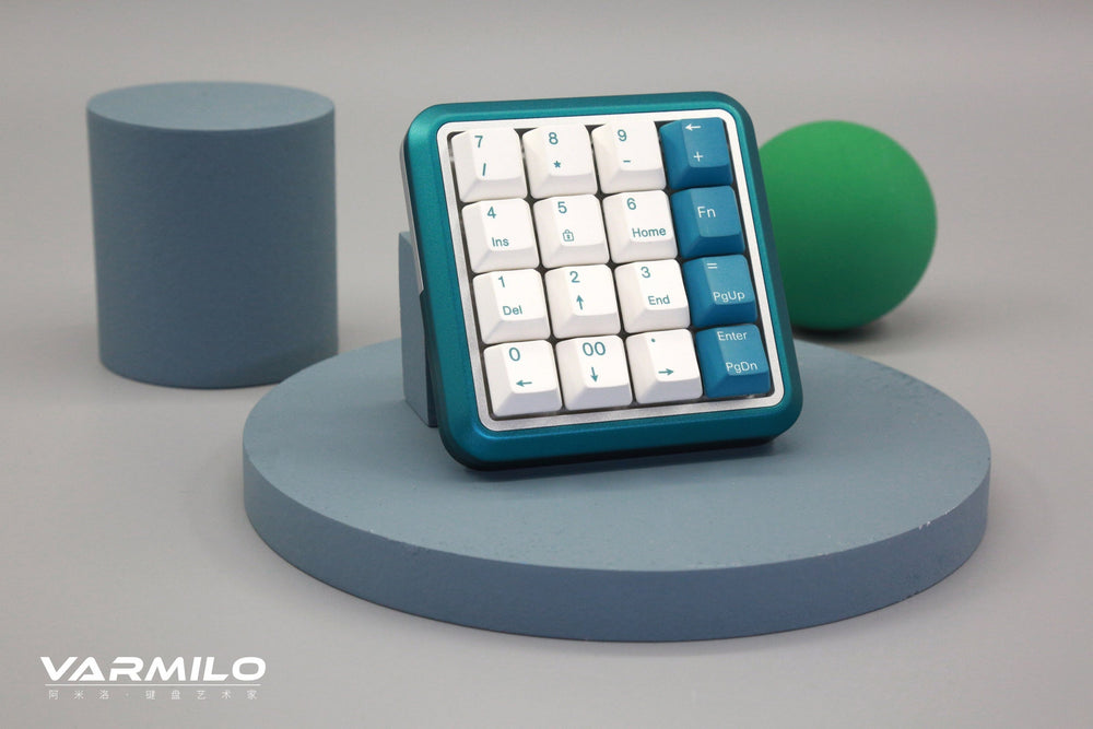 Varmilo Sword 2-16 Twilight Green White LED Numpad Dye Sub PBT Aluminum EC Mechanical Keyboard