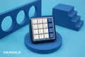 Varmilo Sword 2-16 Pacific Blue White LED Numpad Dye Sub PBT Aluminum EC Mechanical Keyboard