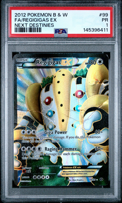 Regigigas EX PSA 1 2012 Black & White Next Destinies #99 POP 10