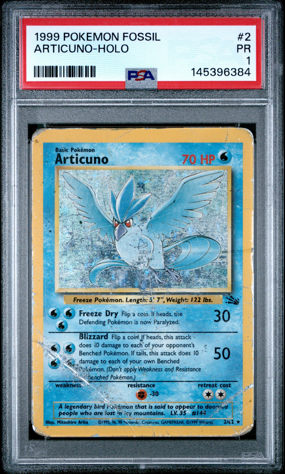 Articuno Holo PSA 1 1999 Pokemon Fossil #2
