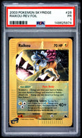 Raikou Reverse Holo PSA 1 2003 Pokemon Skyridge #28 POP 3
