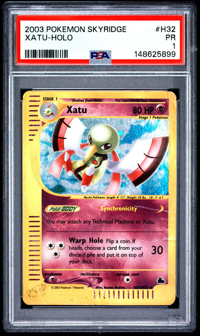 Xatu Holo PSA 1 2003 Pokemon Skyridge #H32 POP 4