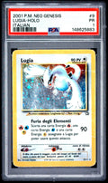 Lugia Holo Italian PSA 1 2001 Pokemon Italian Neo Genesis #9 POP 15