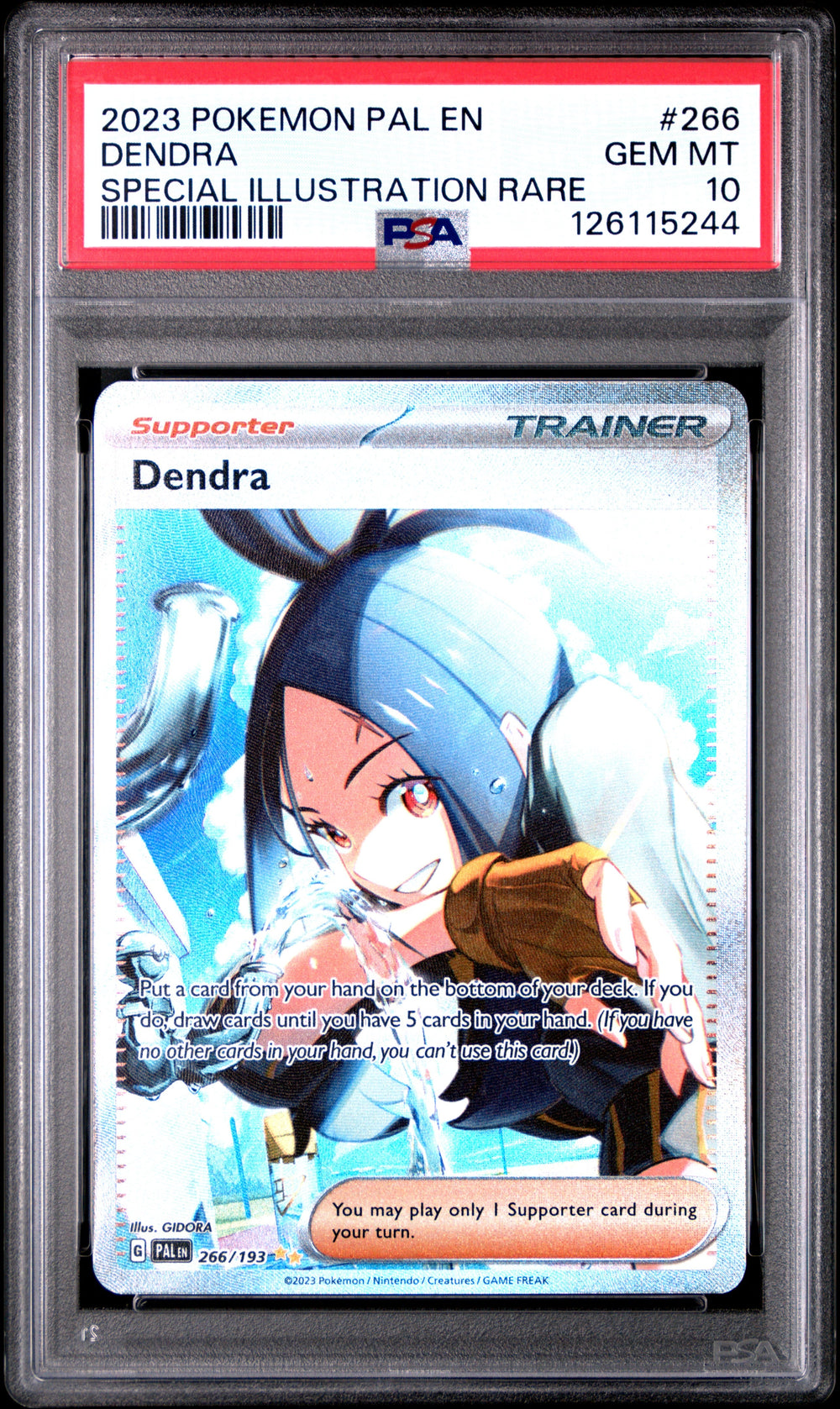 Dendra Special Illustration Rare PSA 10 2023 Pokemon Pal En-Paldea Evolved #266