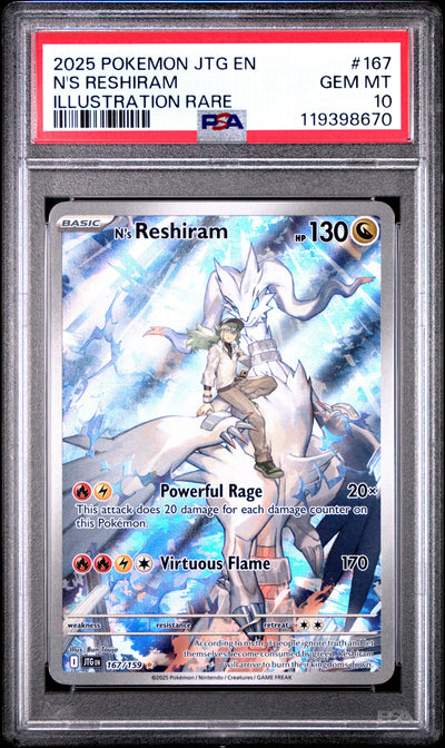 N's Reshiram PSA 10 2025 Pokemon Jtg En-Journey Together #167